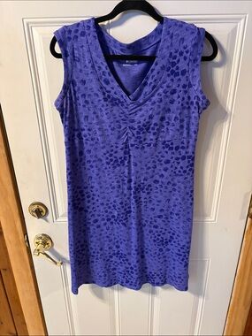 Columbia Periwinkle Purple Sleeveless V-Neck Knit Dress Size Medium